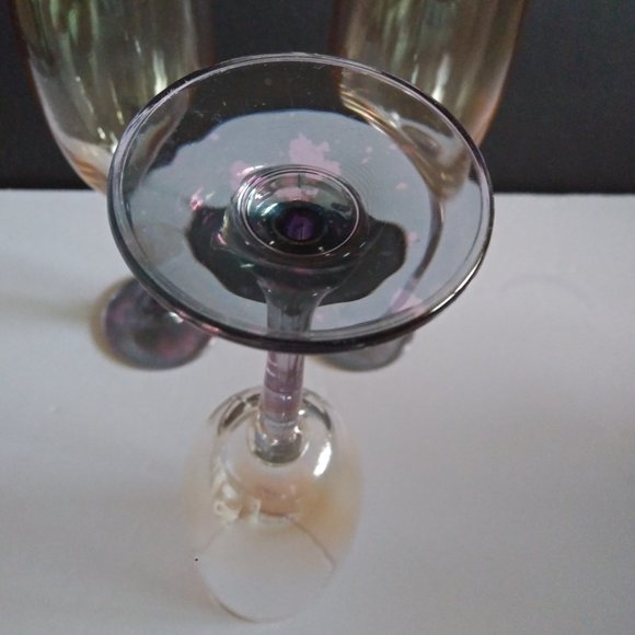 Flute Champagne Glasses Iridescent Ombre Blend - Picture 5 of 10